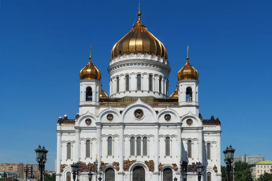 La cathédrale du Christ-Sauveur de Moscou et ses coupoles dorées